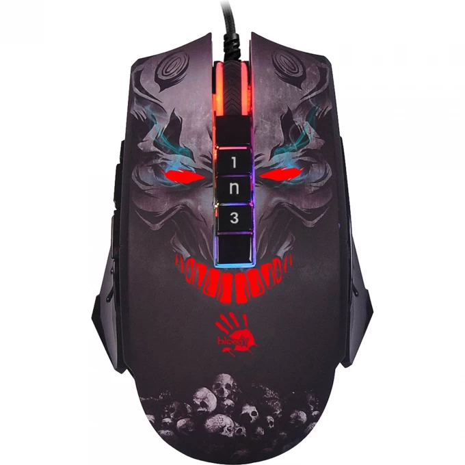Мышь A4TECH BLOODY P85S SKULL оптическая USB рисунок P85S SKULL ACTIVATED Мышь A4TECH BLOODY P85S SKULL оптическая USB рисунок P85S SKULL ACTIVATED